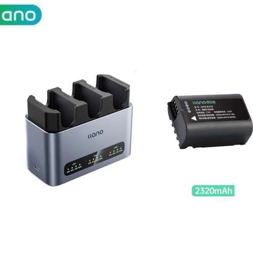 LLANO Panasonic DMW-BLK22 Lithium-ion Battery With Three-Bay Battery Charger