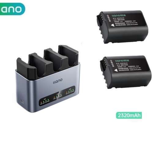 LLANO Panasonic DMW-BLK22 Lithium-ion Battery With Three-Bay Battery Charger