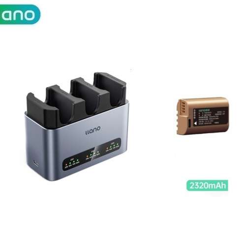 LLANO DMW-BLK22 Type Lithium-Ion Battery Pack with USB-C And Three-Bay Charger