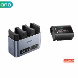 LLANO Panasonic DMW-BLK22 Lithium-ion Battery With Three-Bay Charger (2520mAh)
