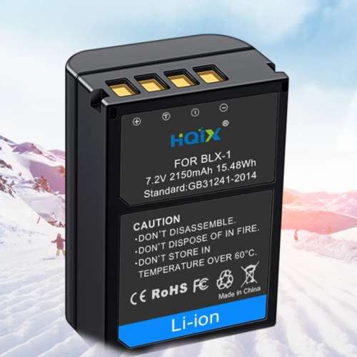 HQIX BLX-1 Lithium-Ion Battery Pack For OLYMPUS OM SYSTEM 代用鋰電池
