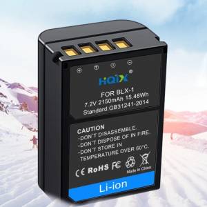 HQIX BLX-1 Lithium-Ion Battery Pack For OLYMPUS OM SYSTEM 代用鋰電池