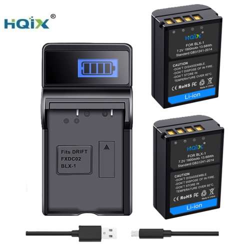 HQIX BLX-1 Lithium-Ion Battery Pack For OLYMPUS OM SYSTEM 代用鋰電池