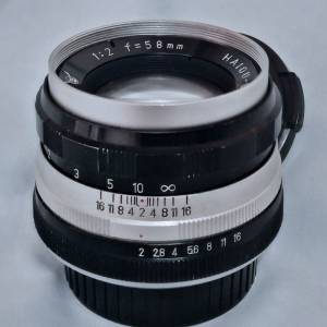 中國 Haiou-64 58mm F2 (MD-mount) 複製(Helios44 /Biotar)光學設計, 合無反數碼機