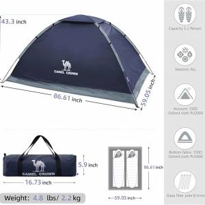 Tent camel navy size fit for 2 beds fm amazon only fews time using
