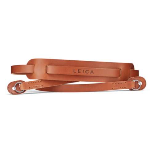 || Brand New Leica Leather Carrying Strap with Shoulder Pad - Cognac / 18559 ||