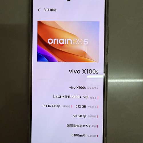 Use Vivo x100s 16/512 白色
