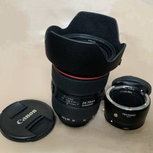 Canon EF24-70mm f2.8 L USM ll 連 Techart天工 TZC-01 EF Mount𨍭 Nokia Z Mount𨍭...