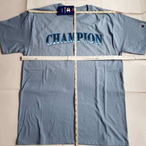 買🎯新送舊、買一送一🎯🇺🇸 美版 Champion 經典大Logo字 Tee 淺藍色 中碼 + 綠色 細...