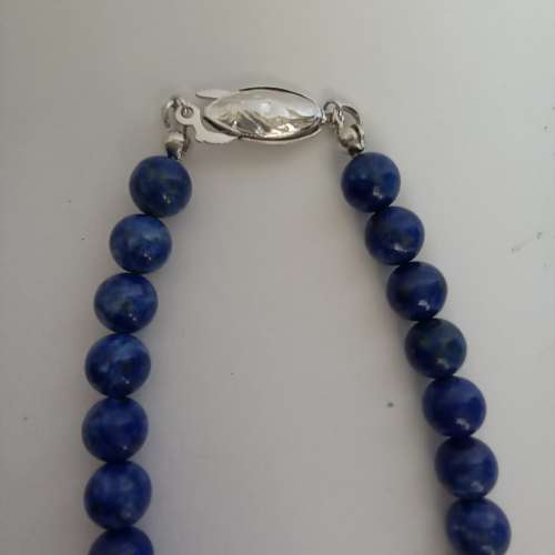 青金寶石頸鏈7mm 16寸，連焊口扣，。no.B7.8.25