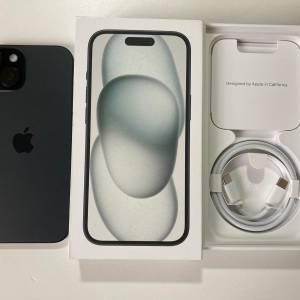 港行全新未激活 iPhone 15 512gb black 一年蘋果保養 what app 6497 6645