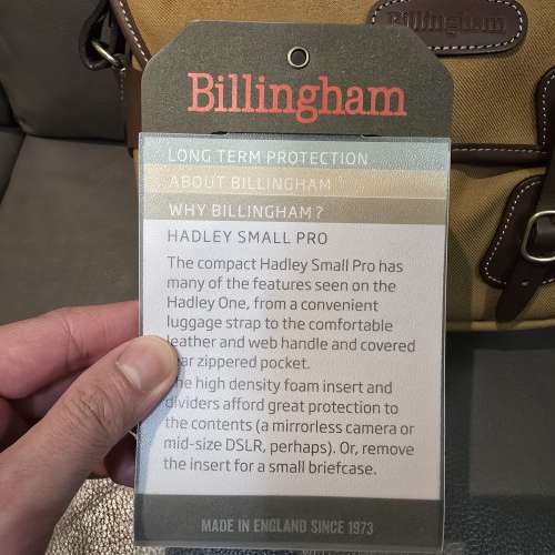 Billingham Hadley Small Pro 100%新