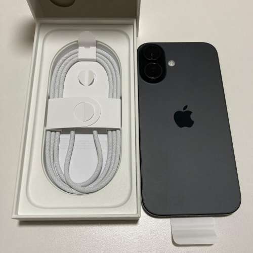 港行電池100%外觀全新充電40次 iPhone 16 128gb black HK version 蘋果保養到2026/...