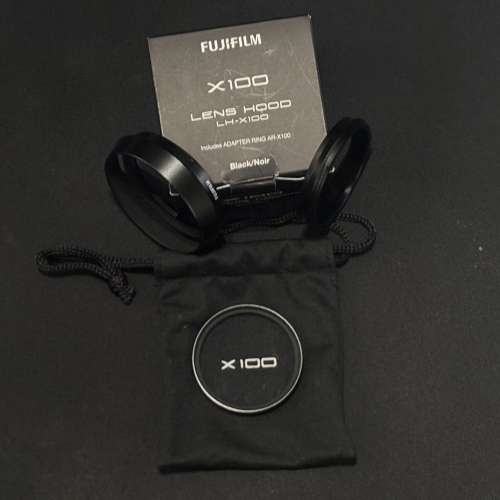 富士Fujifilm X100原廠LH-X100遮光罩 Lens Hood 黑色 Black 連原廠 PRF-49 mm保護...