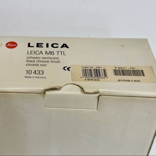 Lecia M6 TTL 10433 Empty Box, Strap Box, Csse and Manual