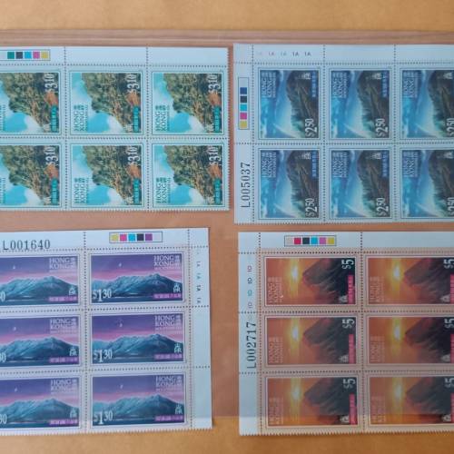 香港名山郵票 （全新，無黃，包平郵）