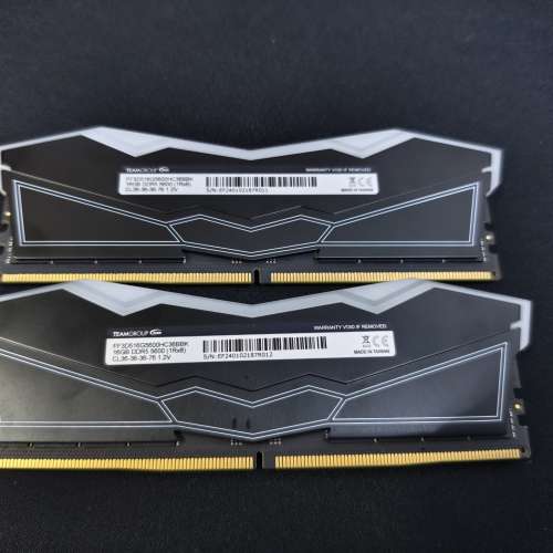 TeamGroup T-Force Delta RGB 32GB (2x16GB) DDR5 RAM 5600MHz (FF3D516G5600HC36BBK)