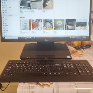 Fujitsu all in one 23寸半富士電腦跟原廠無線鍵盆及滑鼠合學生用 made in Germany...