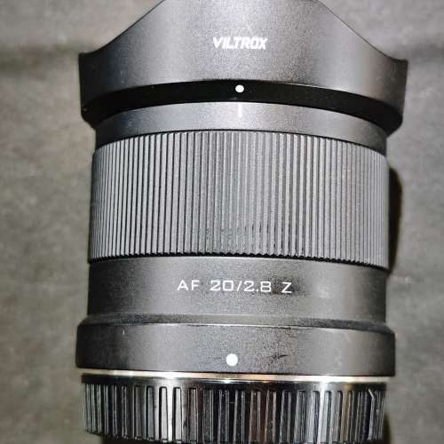 Viltrox 20/2.8 AF Nikon Z 唯卓士 to 尼康 Z 20mm 冇盒冇單有罩 20 鏡片通透冇花...