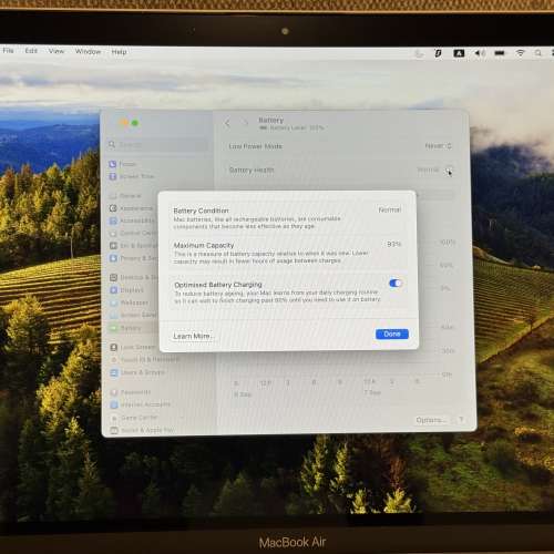 $4200 (無花) Space Grey M1 MacBook Air 16gb ram 512gb storage 93% battery health
