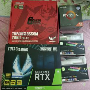 AMD 5900X ASUS B550M G.SKILL DDR4 64GB 3060TI ZAKU TUF