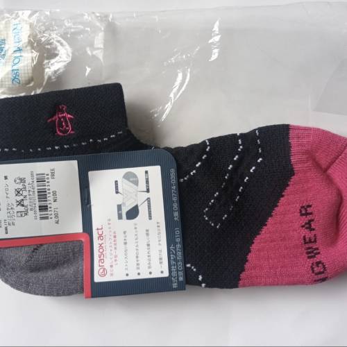 RASOX ACT 日本 女庒22-24cm 冬天厚底襪 黑／玖红色