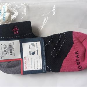 RASOX ACT 日本 女庒22-24cm 冬天厚底襪 黑／玖红色