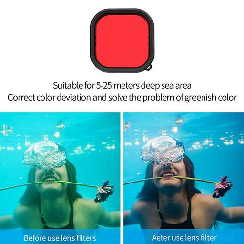 TELESIN Professional 45M Diving Waterproof Case Combo With Red Filter