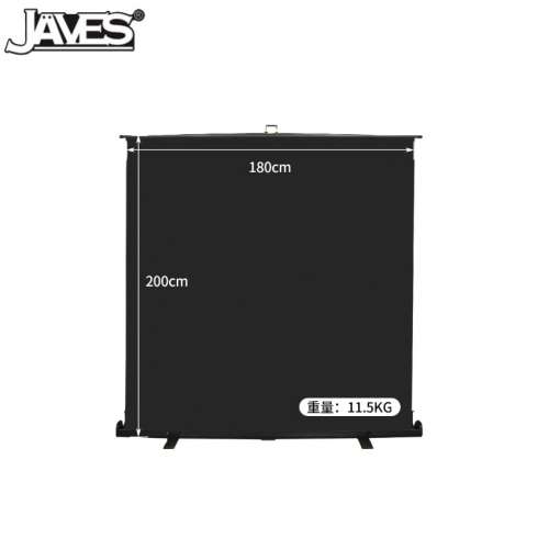 JAVES 180cm(W) X 200cm(H) Roll Up Black Background 黑色背景屏幕易拉架