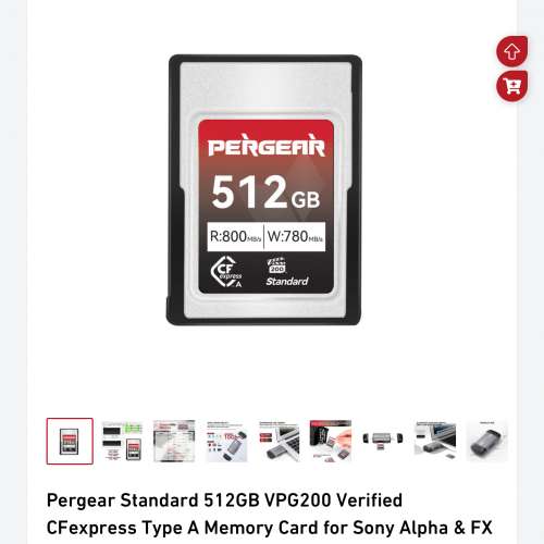 記憶卡 Memory Card Sony A7SIII A7IV A9 A1 PERGEAR CFexpress Type A CFA 512GB ...