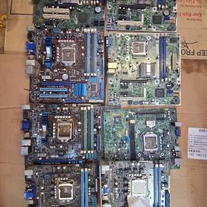 殘舊壞底板十件,兩粒CPU