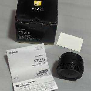99.99%新 Nikon FTZ II Mount Adapter 接環配接器 有盒