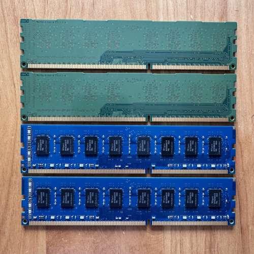 DDR3 4GB 2Rx8 PC3 12800U 2條 + DDR3 4GB 1Rx8 PC3 12800U 2條