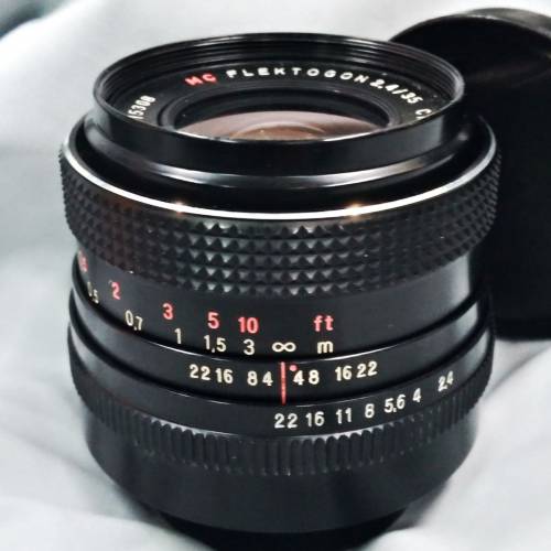 東德 Carl Zeiss Jena  MC Flektagon 35mm f2,4  M42螺絲-mount  光圈正常開合,新淨！