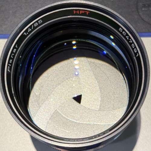 Carl Zeiss HFT Planar 85mm f1.4 QBM Mount lens with adapter to M