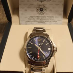 Longines conquest GMT automatic watch.41mm size.full set..
