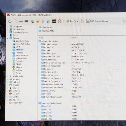 新淨 ASUS VZ279HE超低藍光護眼顯示器