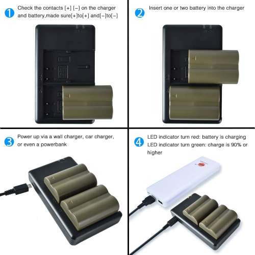 DSTE BP-511 / BP-511A Fully Decoded Lithium-Ion Battery Pack With USB Charger