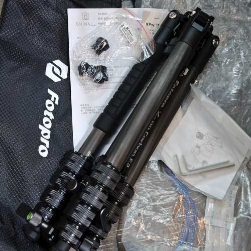 FotoPro X-go Carbon E2 XGO 三腳 4節 反折連波頭  碳 腳架 全新狀態 原價 HKD$1539...