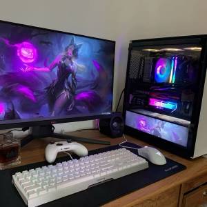高階RGB電競 Xeon® E5 八核心十六線程遊戲電腦主， Samsung 870 EVO 2.5“ 512G SS...