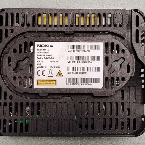 NOKIA G2400G-E光猫為無源光纖接入用戶端設備（GPON ONU）, 90%New!