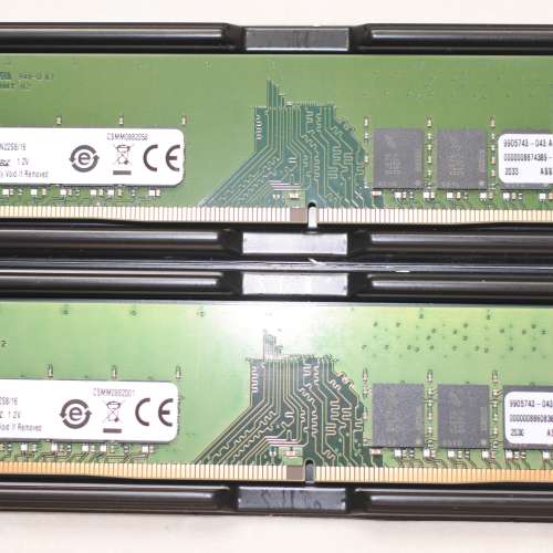 Kingston DDR4-3200 16GB ×2（共32GB）｜美光D9ZFV 原生3200顆粒