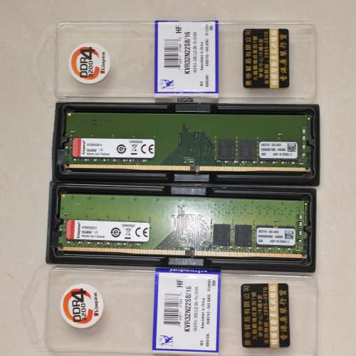 Kingston DDR4-3200 16GB ×2（共32GB）｜美光D9ZFV 原生3200顆粒