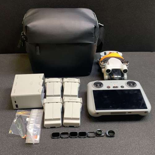 [觀塘實體店] 二手 DJI Mini3 Pro Fly More Combo (DJI RC) *共4電(2細2大)+大量濾...
