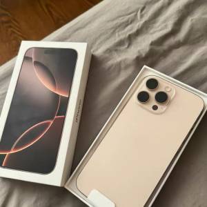 Iphone16 pro max  256G 金色港行，電池健康100%，保修到2025.10.6。