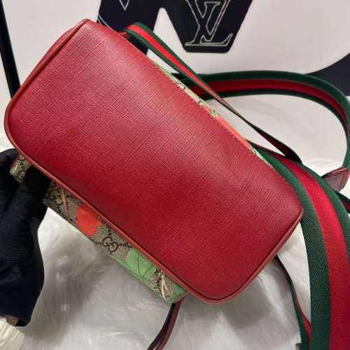 正品 Gucci 古馳 99新 花鳥印花雙肩包 尺寸 22*30 J373