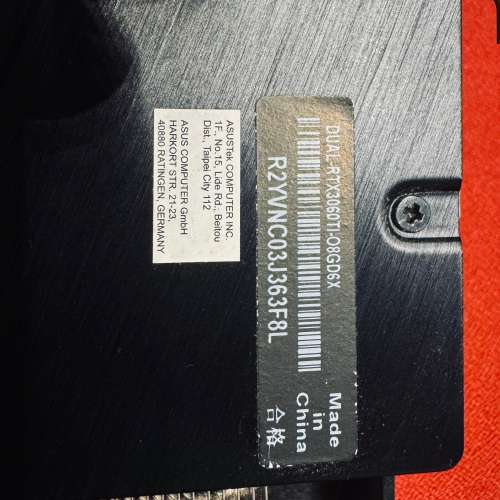 ASUS 3060ti 8gb 行貨有保養顯示卡