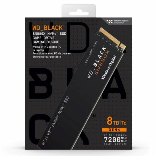 WD BLACK SN850X 8TB SSD