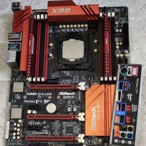 x99x killer +  i7 5820k cpu + 32gb Corsair 3000 mhz 送650W火牛