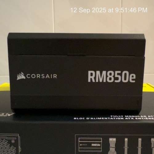 (Bought from 8/9/25) Corsair RM850e Fully Modular ATX 3.1 PSU 80 PLUS Gold cert